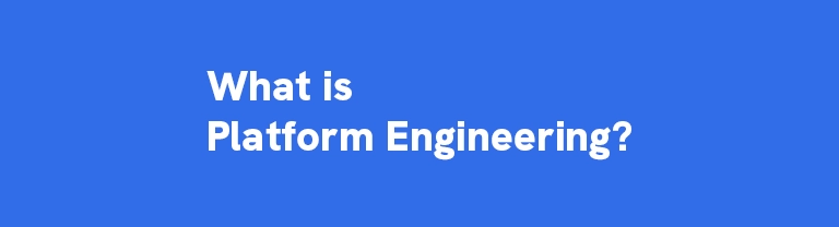 A blue banner with text that reads 'What is Platform Engineering?'